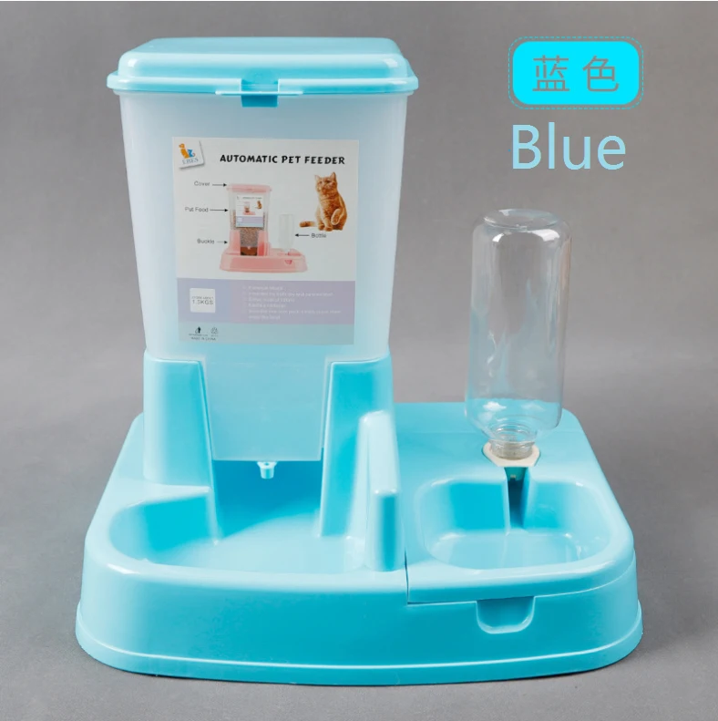 

5pcs set 2 In 1 Automatic Feeder Dog Cat Drinking Bowl For Dog Water Drinking Cat Feeding Large Capacity Dispenser Pet Cat Dog B