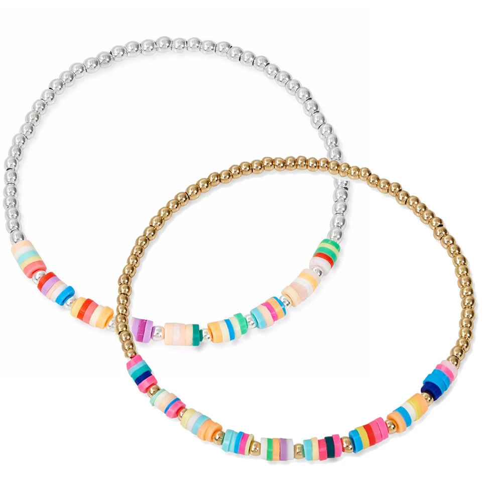 

stranger things Sula Silver gold Multi Coloured crystal stone Beaded Stretch Bracelet bracelets for women beach bohemia bracelet