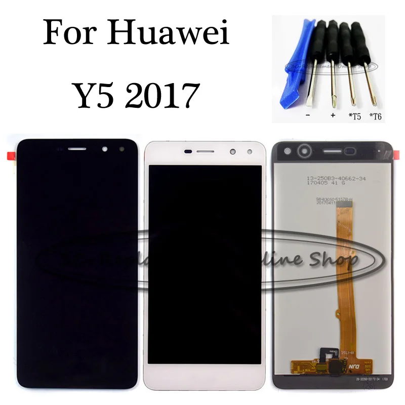 Черный/белый/золотистый для Huawei Y5 2017 дюйма MYA-L22 MYA-L23 MYA-L03 Полный ЖК-дисплей +