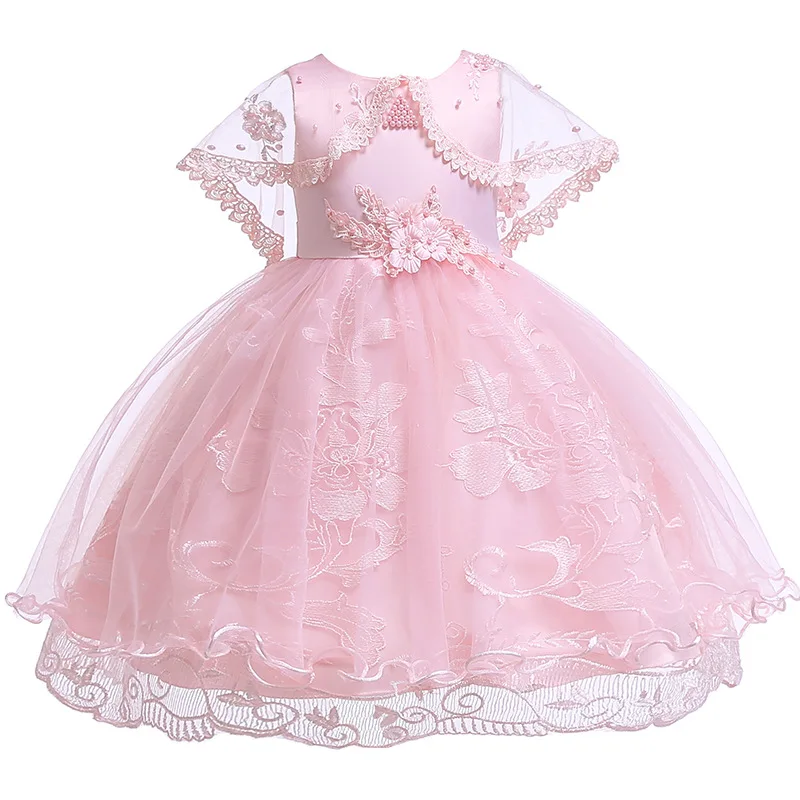 Comprar Vestidos de niña de flores para niñas bordado vestido de bola bebé niña princesa trajes de fiesta para boda bebé Navidad ropa