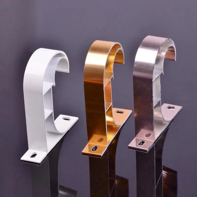 

Aluminium Alloy Brown Window Curtain Drapery Rod Holders Brackets