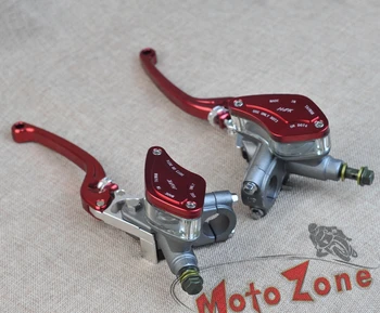 

Motorcycle Brake Hydraulic Clutch Lever Pump Lever Master Cylinder for honda yamaha kawasaki sukuzi ebike Red Brake Lever Long