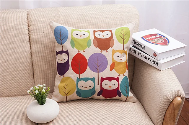 Special Offers Fashion Decorative Home Cotton Linen Pillow Case Cover Living Room Bed Chair Seat Waist Throw Cushion cartoon Owl  Pillowcases Special Offers Fashion Decorative Home Cotton Linen Pillow Case Cover Living Room Bed Chair Seat Waist Throw Cushion cartoon Owl  Pillowcases
