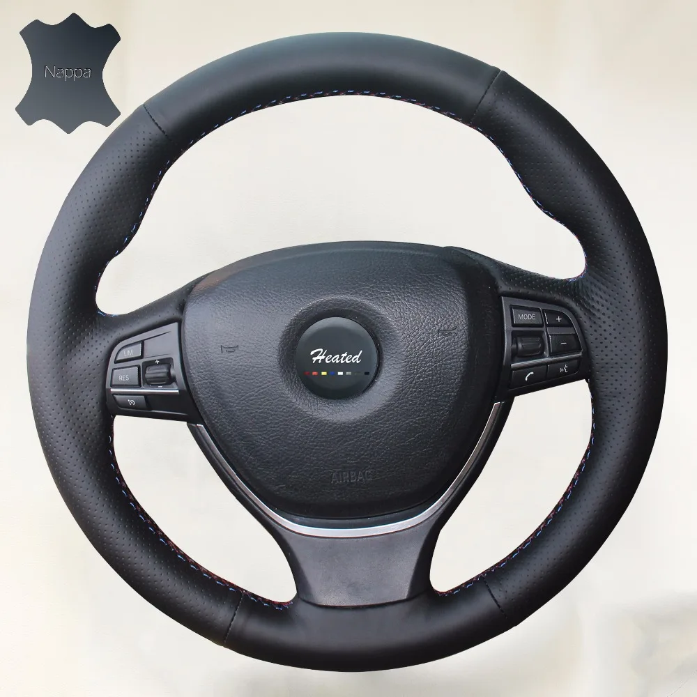Luxury Hand Sewing Nappa Leather Stitch On Car Steering Wheel Cover for BMW F30 320i 328i 320d