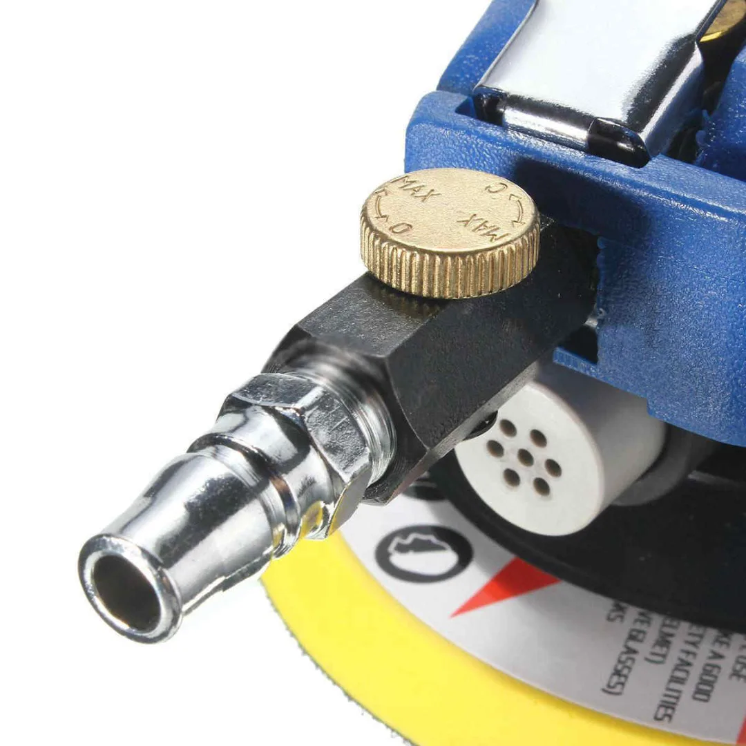 6" Air Random Orbital Palm Sander Auto Body Orbit DA Sanding Pad Vacuum Polisher