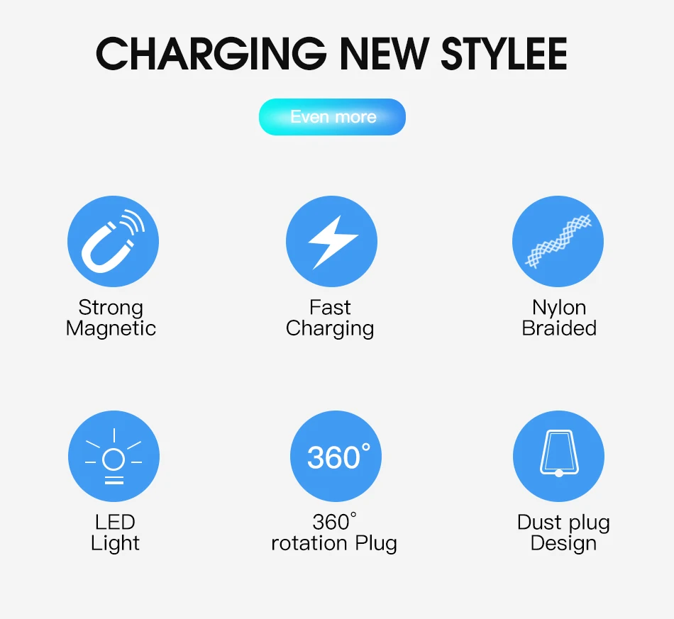 !ACCEZZ Magnetic Cable For Apple Micro USB Type C For iPhone X XS MAX XR 8 Samsung S10 S9 Fast Charging Phone Magnet Charger 1M (3)