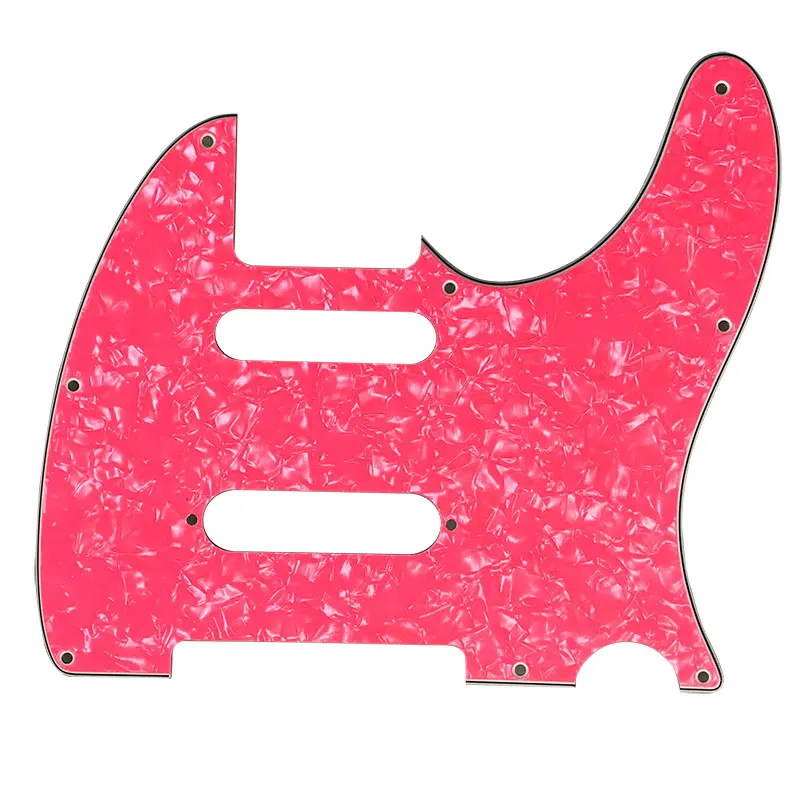 Pleroo Custom Guitar parts-для США Nashville 62 Tele telecaster Guitar pick guard с шипами - Color: 4Ply Pink Pearl