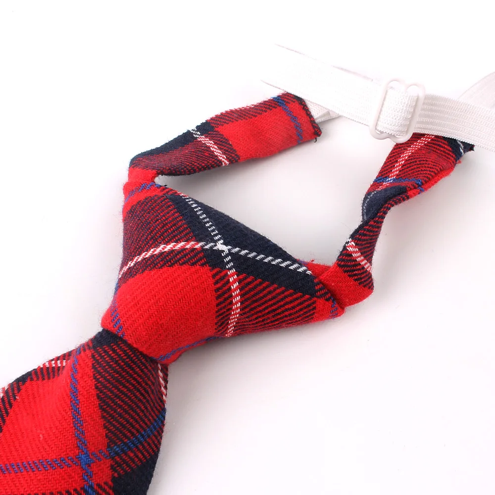Fashion Women Neck Tie for Christmas Cotton Boys Girls Ties Slim Plaid Necktie For Gifts Casual