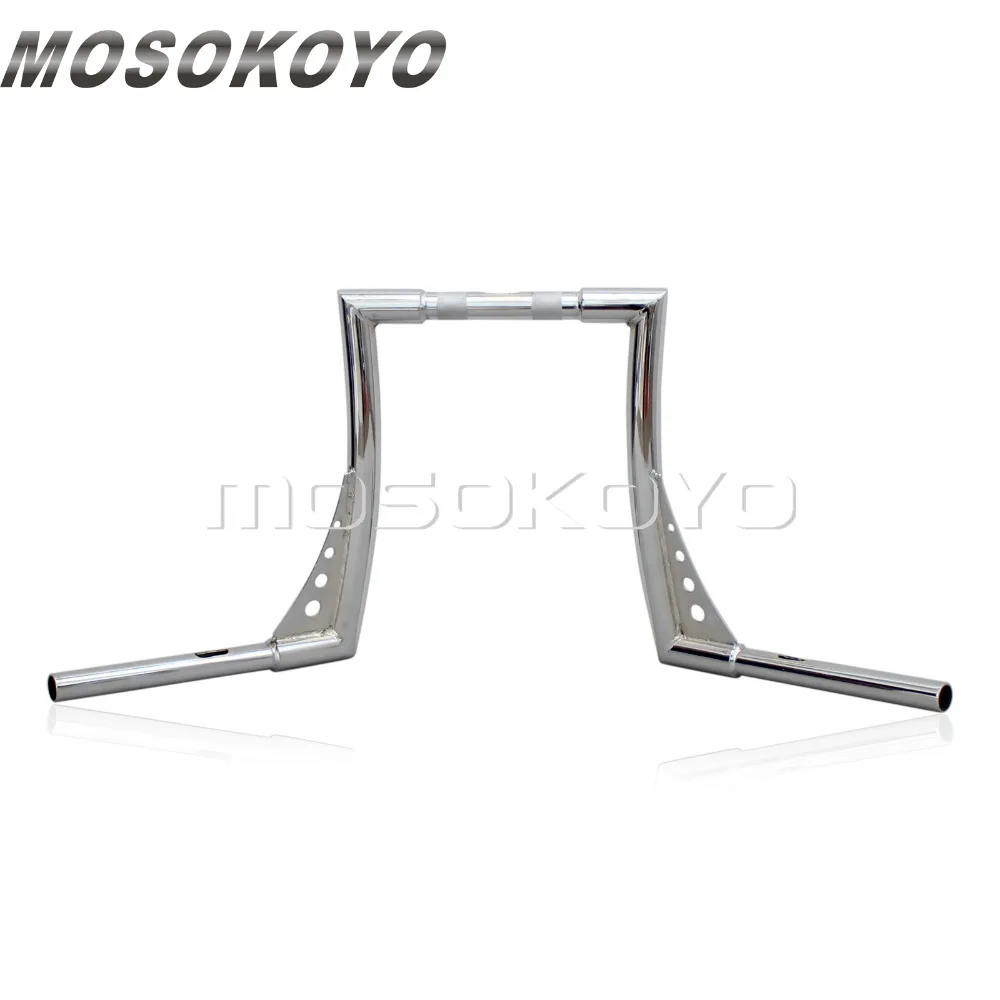 Хромированный черный руль для мотоцикла APE 1-1/" Fat Bar 12" Rise 30-1/" Wide Drag Bars для Harley Sportster Touring Dyna