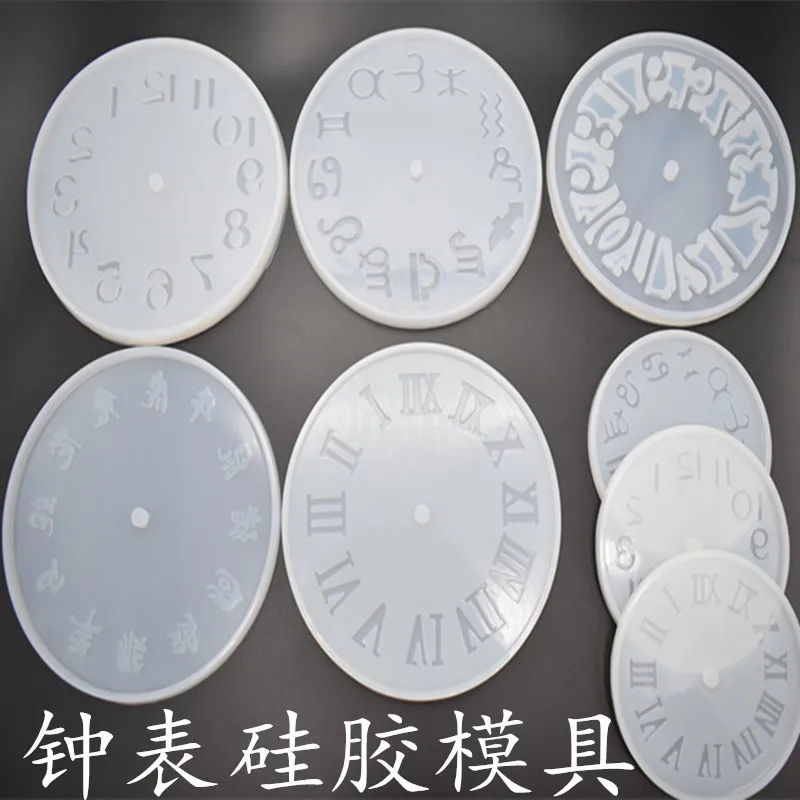 

Silicone Mould Handmade Tool DIY Epoxy Resin Molds Silicone Mold Clock For Jewelry 10/15cm Small And Big Size Clock Resin moulds