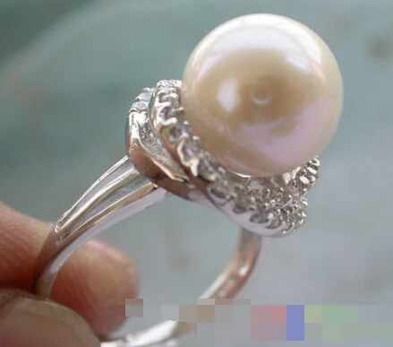 

2124 white ROUND PEARL mount ring
