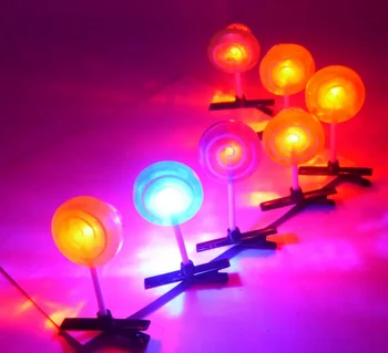 

50pcs/lot Glowing Funny Lolipop Kids Party Costume Headdress Light-up Hairpin Hair Clip Birthday Decor Girl Take Home Favor