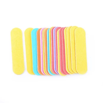 

500 Pcs Nail File Mix Color Buffer Mini 180/240 Polisher Nail Art Sandpaper Color Unha Tips Sanding Double Side Washable Salon