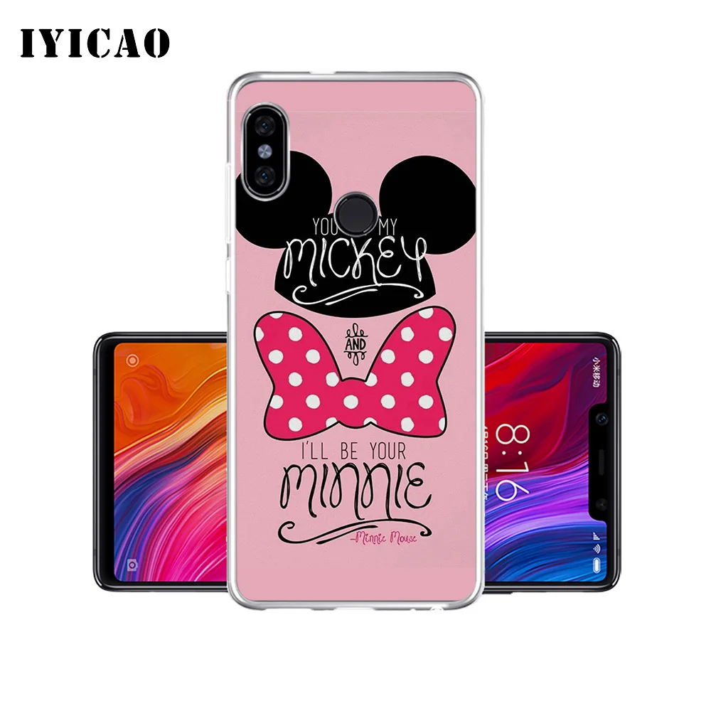 IYICAO Веселый Микки Маус Мягкий силиконовый чехол для телефона Xiaomi mi 9 8 SE 6 A1 A2 Lite F1 X2S
