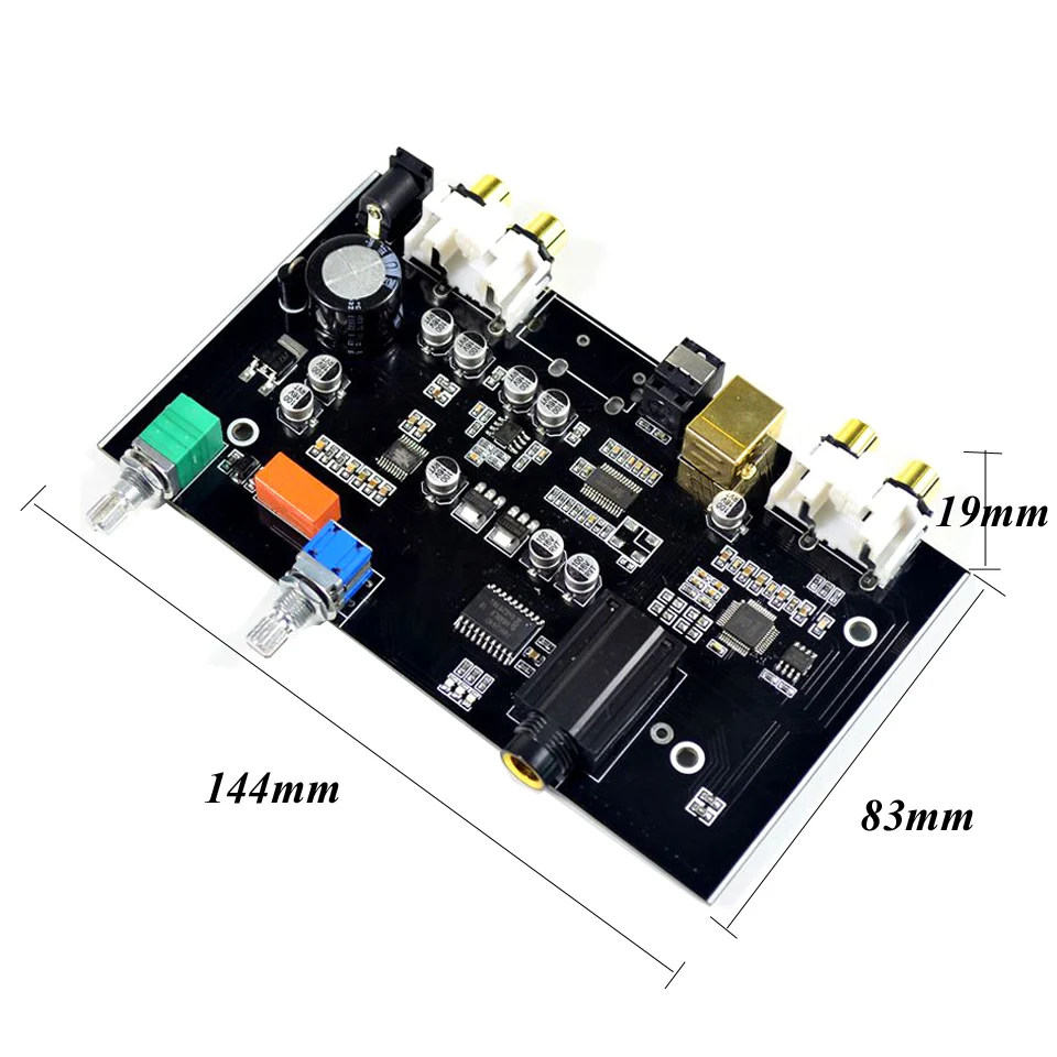 PCM5100 MS8416 оптический USB вход NE5532 OP DAC плата 24 бит 192 к с аудио регулятором громкости DAC плата DC 12 В B9-007