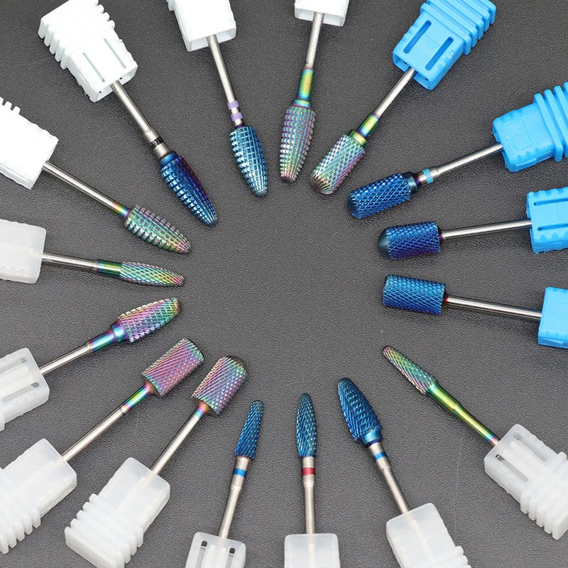 

Blue Tungsten Round Flame Nail Drill Bit Carbide Milling Cutter Manicure Ceramic Drill Bits Electric Machine Nail Accessories
