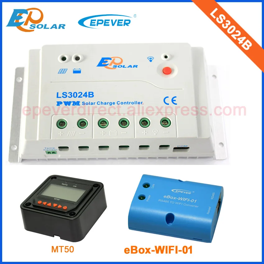 

30A 30amp PWM charge controller add Wifi Box function LS3024B with MT50 remote meter by great price