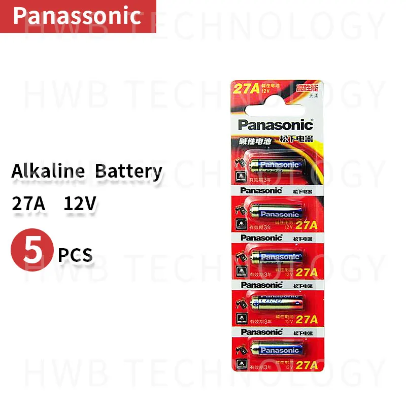 5 шт. щелочные аккумуляторы Panasonic 27A A27 12 В 27AE 27MN|Батарейки| |
