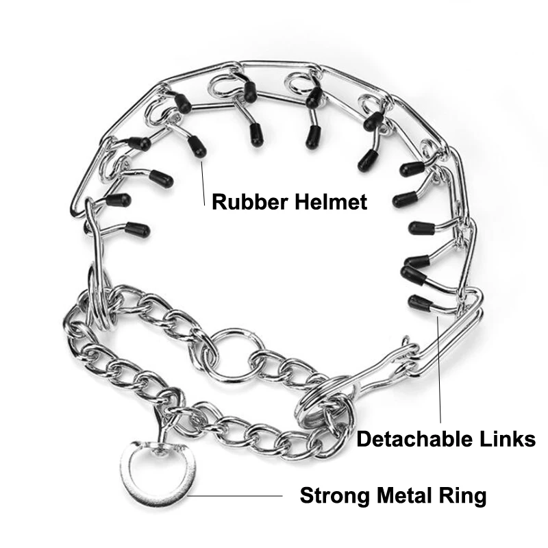 Высокое качество, крепкий металлический ошейник для собаки, регулируемая зубчатая щепотка, дроссель, цепь для тренировок на открытом воздухе, стимуляция P, цепь для питбуля, S-XL