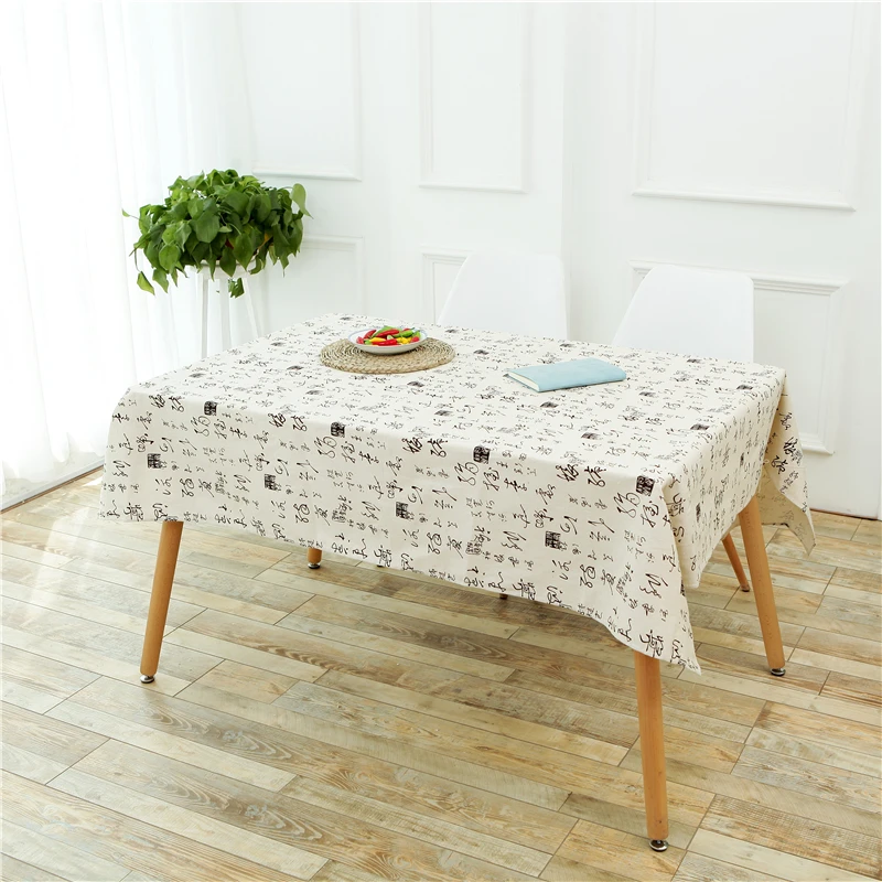 High quality Linen thicken Table traditional chinese Tablecloth Cloth