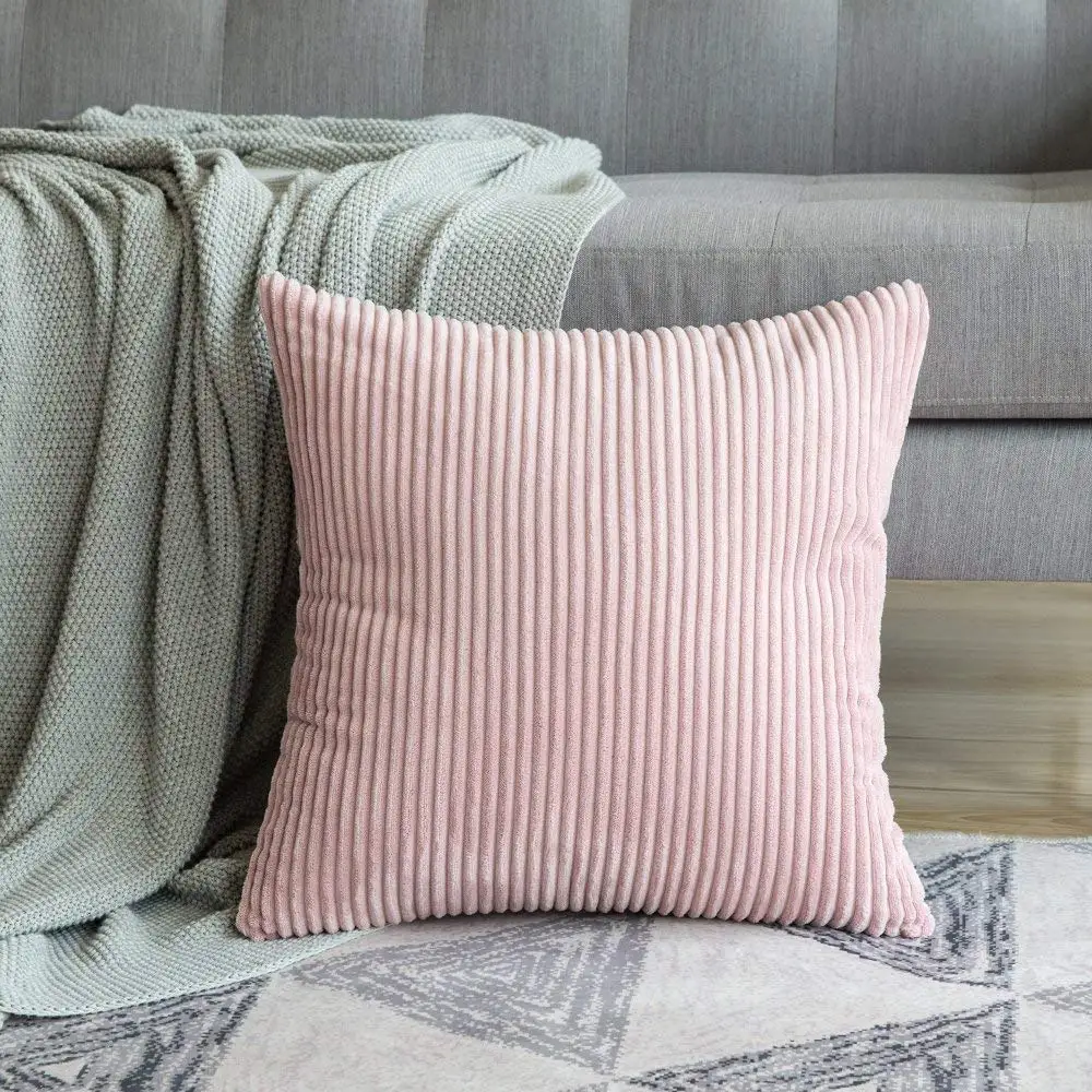 

1 PC Corduroy Soft Soild Decorative Square Throw Pillow Covers Set Cushion Cases Pillowcases for Sofa Bedroom Car