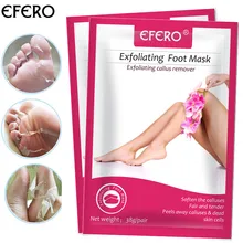 Efero 4 шт. = 2 пары роза маска для ног отшелушивающие носки пилинг обновление кожи гладкой педикюр носки девочек Детские средства ухода за кожей стоп