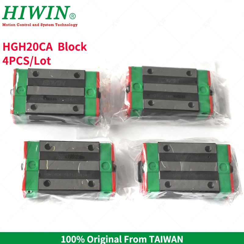 

4PCS/Lot HIWIN HGH20CA Linear Bearing Slide Block for HGR20 Linear Guide Rail 20mm Linear Guides
