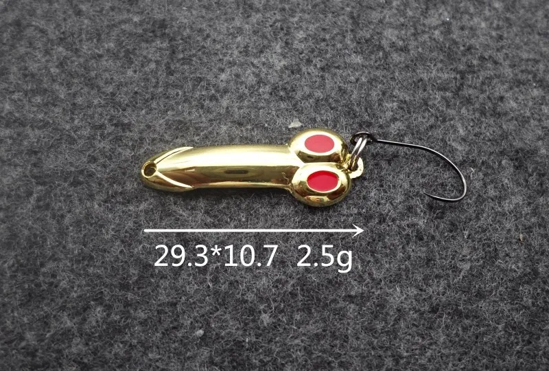 2.5g trout spoons brass fishing spoons pesca metal lures area trout fishing ultralight Fishing tackle Gold Silver color