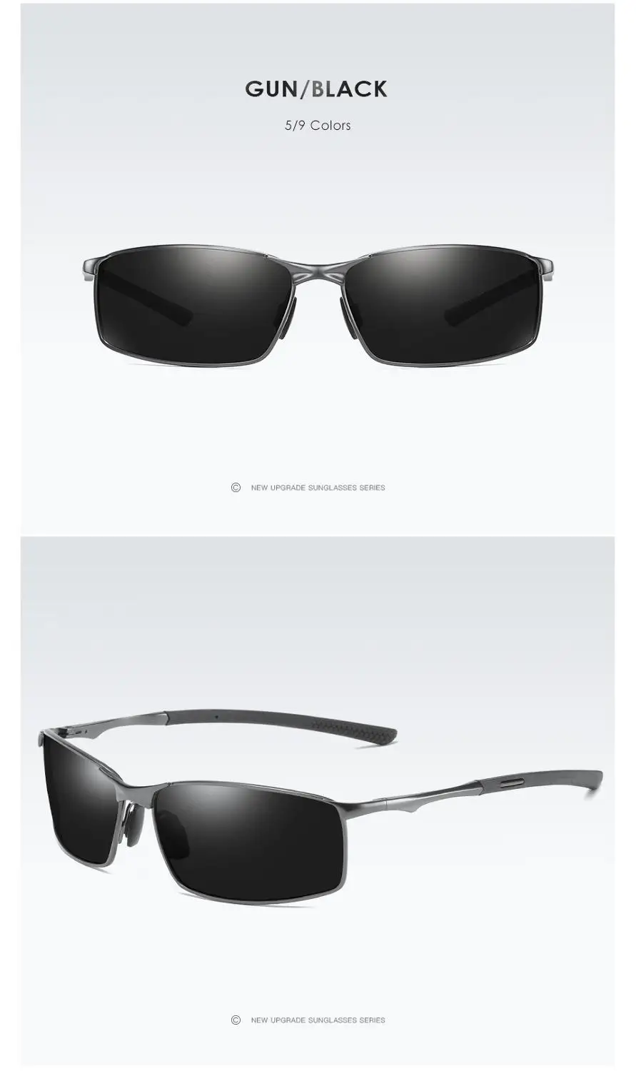 VCKA, квадратные поляризованные солнцезащитные очки, мужские, UV400, зеркальные, для вождения, солнцезащитные очки, высокое качество, ретро очки «Lunette» De Soleil Homme - Цвет линз: 4