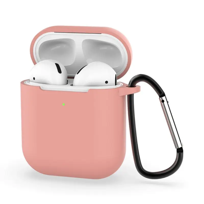

2019 New Mini Cute Cases for Airpods 2nd Generation Protective Earphone Cover Case for Apple airpods2 with Carabiner