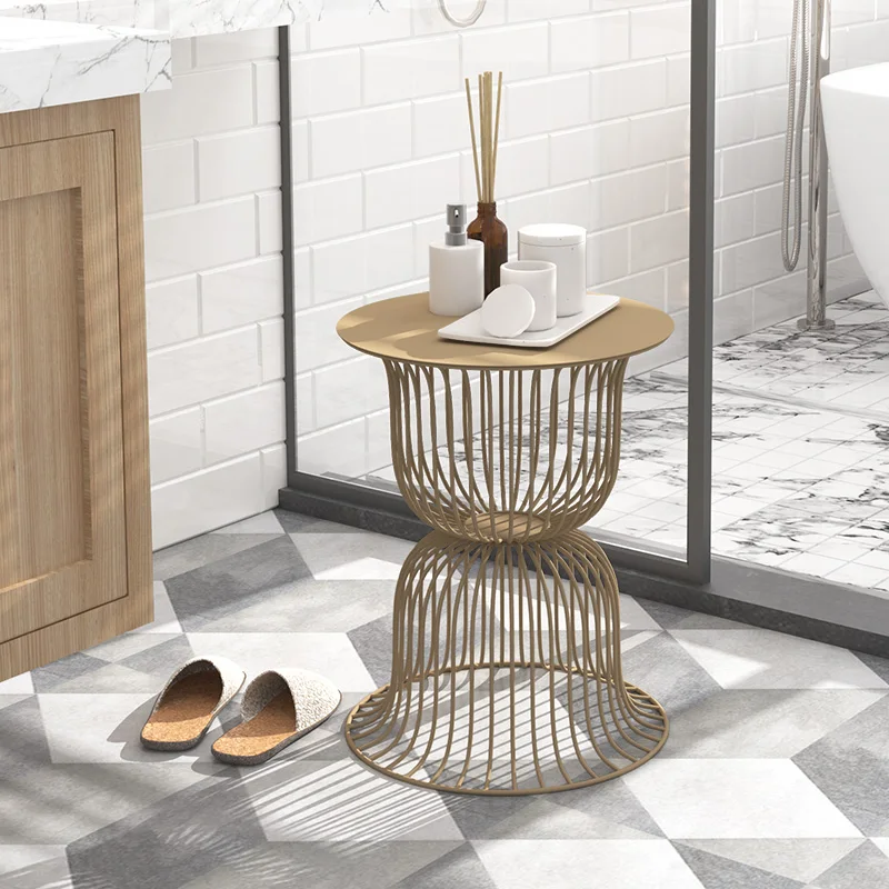 Sofa Side Table Living Room Corner Table Round Shelves Post-modern Multi-function Small Round Table