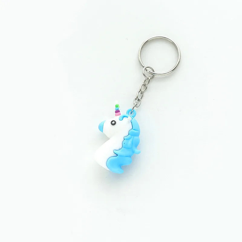  5Pcs Unicorn Silicone Keychain Birthday Party Decorations Kids Wedding Invitations Unicorn Party Ha - 32947830219