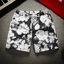 YASUGUOJI, новинка, летние повседневные шорты для мужчин, уличная одежда, мужские шорты для тренировок, модные шорты с цветочным принтом, Мужская Уличная одежда