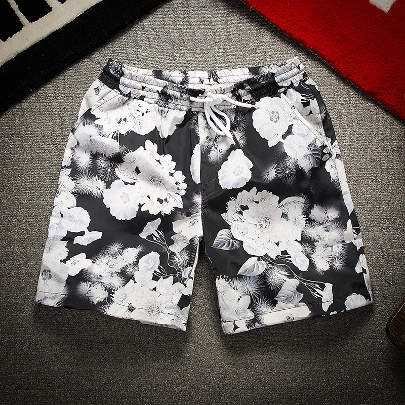 

YASUGUOJI New 2019 Summer Casual Shorts Men Streetwear Mens Workout Shorts Fashion Floral Shorts Men Streetwear Men Clothing