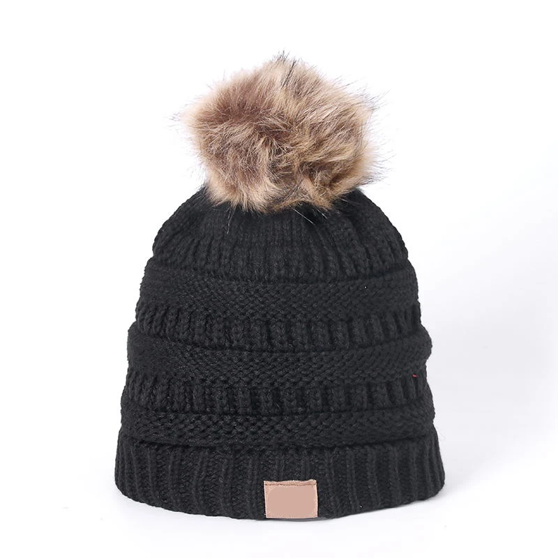 Вязаная шапочка, зимняя шапка, модная, для взрослых и детей, осенняя, плотная, теплая и облегающая шапка, мягкая вязаная шапка с биркой