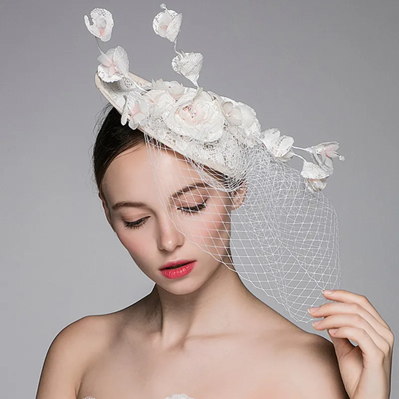 Корейский стиль хлопок марли шляпа головной убор цветок женский mA Sen Свадьба фотографии распределения Кепки с помощью 0410-05