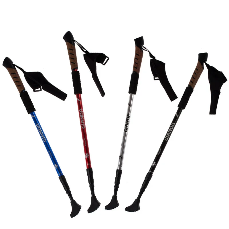 Section Folding Walking Stick Blind People Straight Shank Rod Nordic