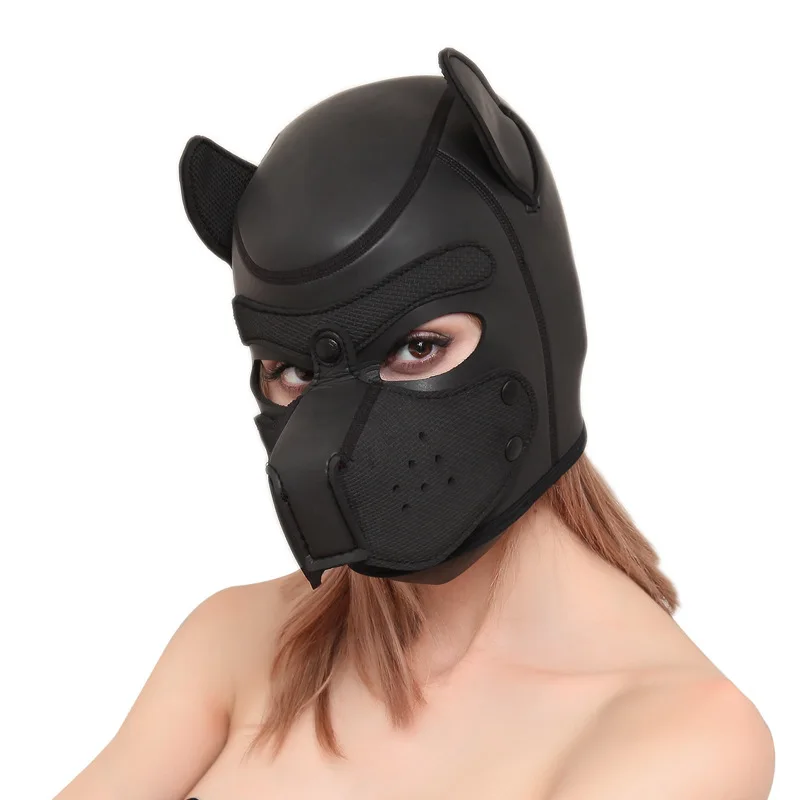 10 цветов Маска BDSM щенок играть собака капюшон БДСМ маска игрушка для связывания