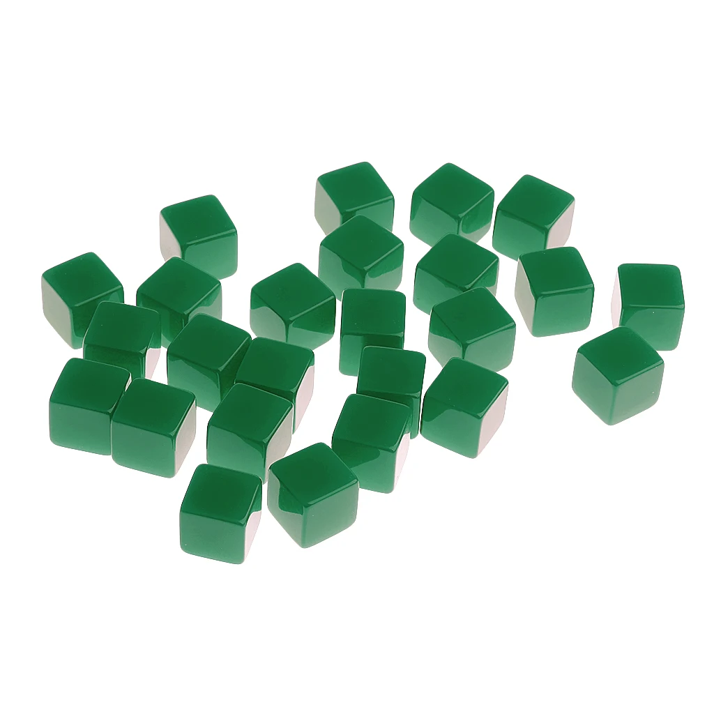 MagiDeal 125Pcs/Pack 12mm Opaque Six Sided D6 Dice Set Blank for Dungeons and Dragons D&D MTG TRPG Players Toys