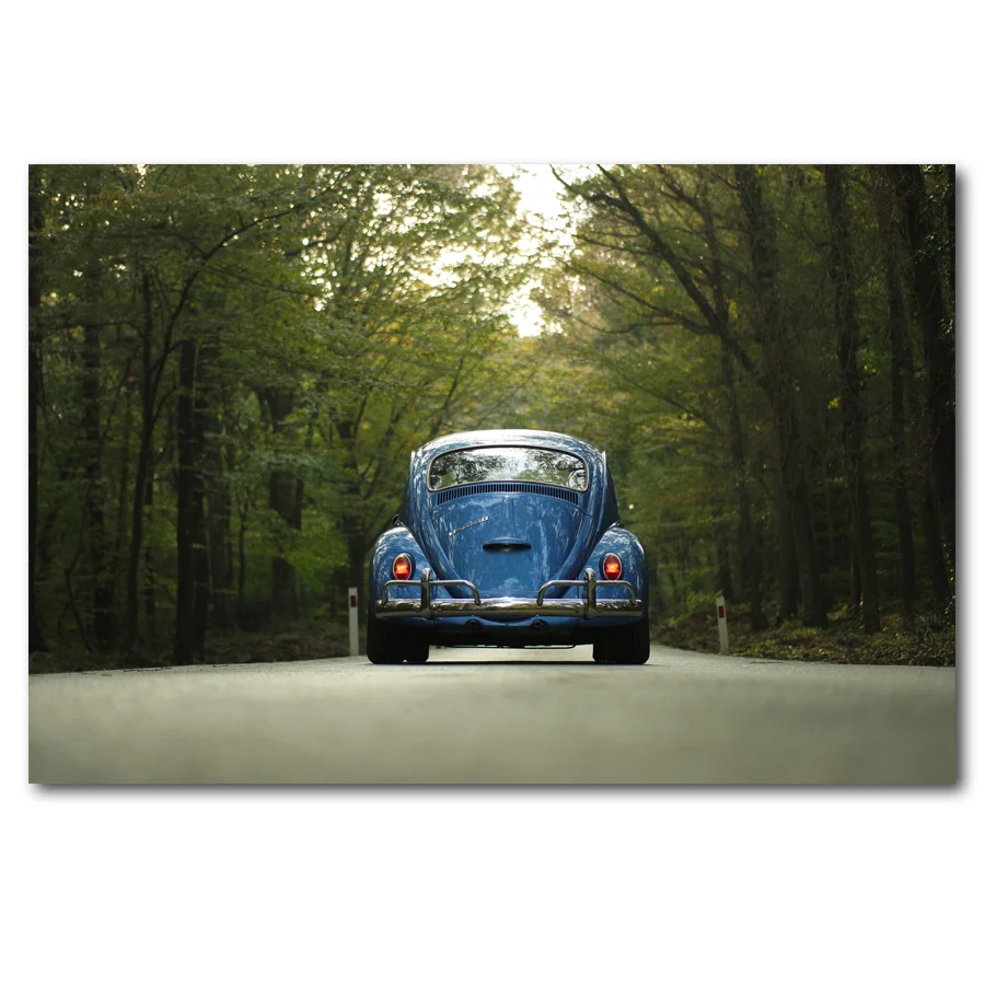 

Classic Vehicles Picture Retro Car Vintage Beetle Wall Art Posters and Prints Canvas Art Framed Paintings For Room Decor