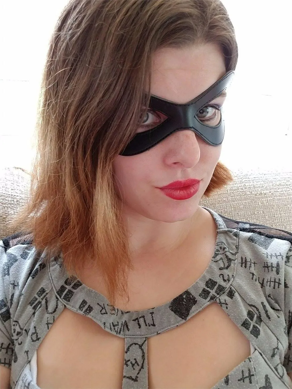 Костюм Харли Квинн черная красная кожаная маска для глаз Бэтмен Харли Квинн косплей пикантная маска на глаза очки Аксессуары для маскарада на Хеллоуин