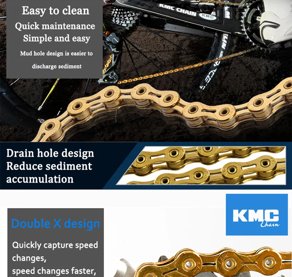 Sale KMC Z410 1/8 Single Speed Chain Fixed Gear bicycle Chain 112L Urban Leisure Bike Folding Bike Chain Multi-Color  Bike Chain 390g 3