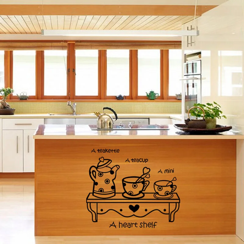 kitchen removable vinyl wall stickers mural decal art home decor 57*48CM high quality new