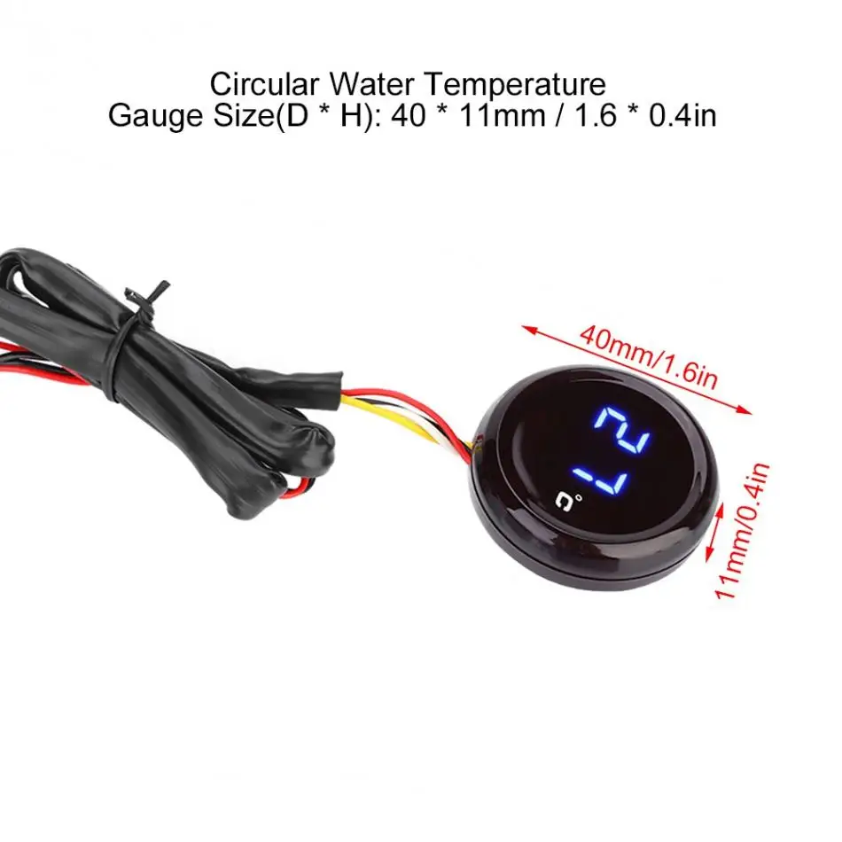 Универсальный цифровой термометр для мотоцикла, измеритель температуры воды для Honda Для Kawasaki для Yamaha для Suzuki