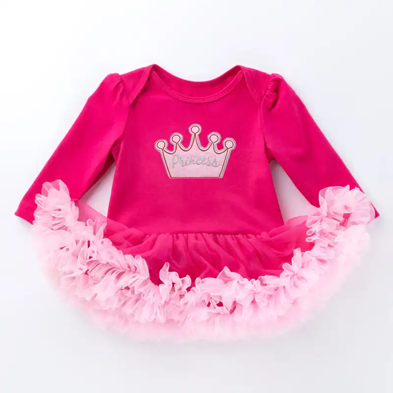 2 Anos Cumpleanos Princesa Vestido Corona Bebe Nina Vestidos Vestido De Algodon De Manga Larga Tutu Infantil Cumpleanos Trajes Ropa De Bebe Aliexpress