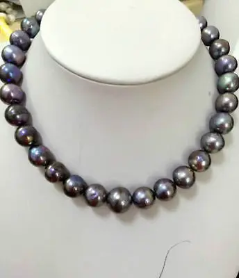 

Wholesale FREE SHIPPING >>> HUGE 13-15MM SOUTH SEA GENUINE BLACK PEARL NECKLACE 14KGP