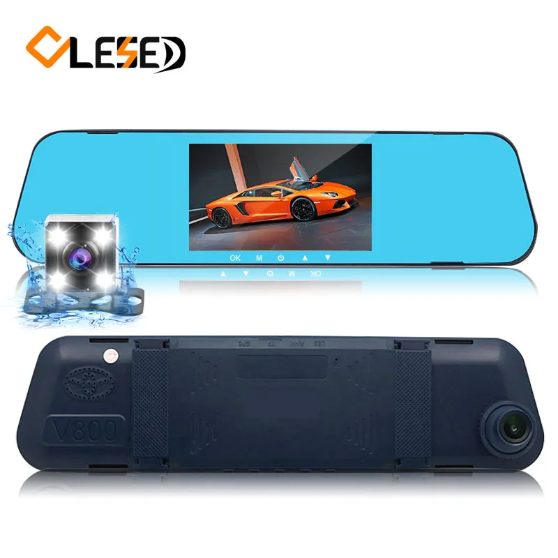 dash cam dash camera car dvr dual lens rear view mirror auto dashcam recorder registrator in car video full hd vehicle car cam