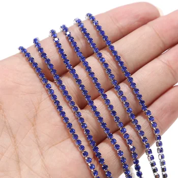 

Stainless Steel Blue/Red/Black/White Rhinestone Cup Chain Crystal Trimming Claw Chain for DIY Arts Craft Sewing Jewelry Making