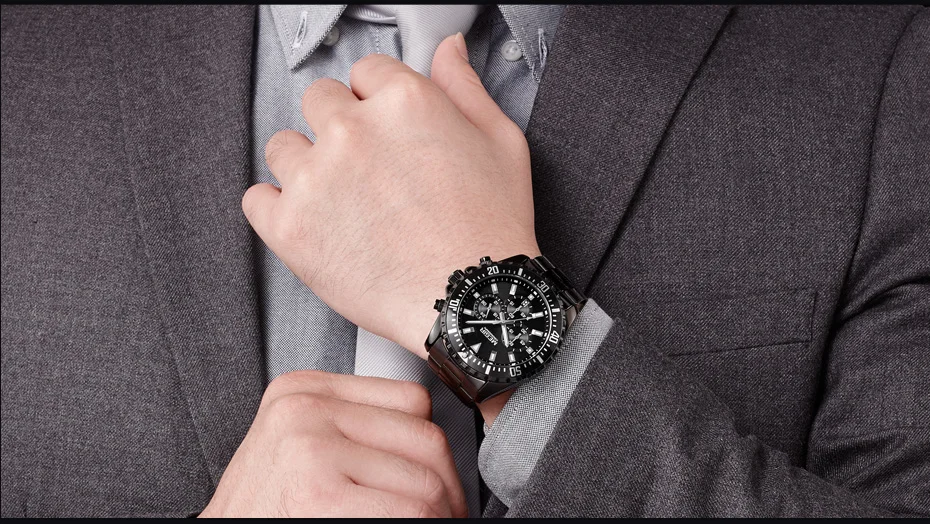 MEGIR Роскошные Бизнес Кварцевые часы для мужчин бренд нержавеющая сталь хронограф армейские военные наручные часы Relogio Masculino мужской