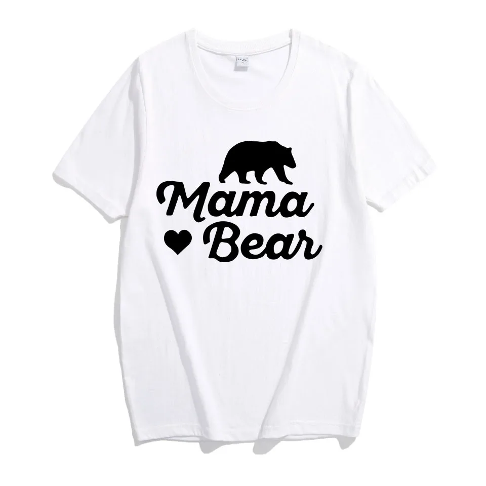 Футболка с полярным медведем одинаковые комплекты для семьи Одежда для мамы и дочки/футболки для сына, одежда «Мама и я» платье для мамы и ребенка